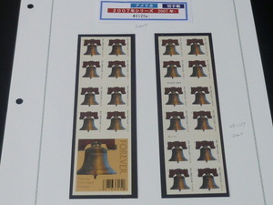 20　S　アメリカ切手　帳361　2007年シリーズ 　シール式(20枚入)　計2点　1リーフ　未使用NH
