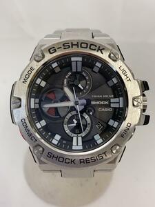 CASIO◆ソーラー腕時計・G-SHOCK/アナログ/ステンレス/BLK/SLV