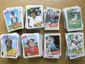 【大量まとめて】1980年　TOPPS野球カード　654枚　「1980 TOPPS CHEWING GUM,INK PARD.IN U.S.A」　大リーグ　メジャーリーグ　MLBカード