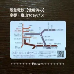 【使用済み】京都・嵐山1dayパス【阪急電鉄】