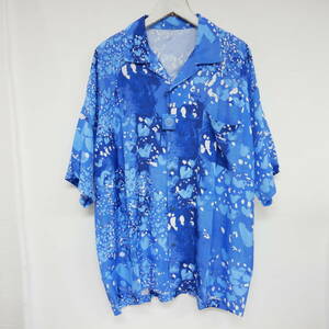 【1円】未使用 国内正規 Porter Classic ポータークラシック 23SS HEART ALOHA SHIRT アロハシャツ PC-024-2149 定価38500円 BLUE 青 L