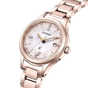 特価★CITIZEN シチズン xC クロスシー 限定品 ES9497-61X サクラピンク 朝陽 ダイヤ入り チタン 軽量 ソーラー電波時計 レディース腕時計