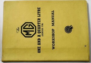MG ONE AND A QUATER LITRE SERIES YB Workshop Manual