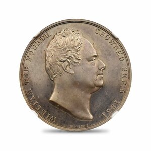 【★１円スタート】イギリス 1831 ウィリアム4世 戴冠記念 銀メダル NGC UNC DETAILS BHM-1475