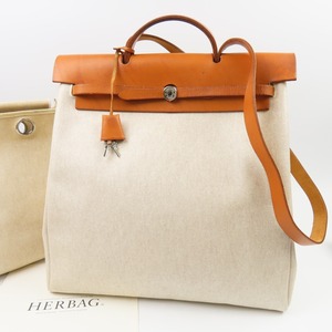 41339★1円スタート★HERMES エルメス 中極美品 エールバッグMM 2WAY ショルダーバッグ ヴィンテージ ハンドバッグ ナチュラル □D刻印