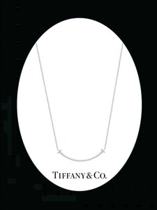 ◆TIFFANY◆￥48万・未使用◆ スマイル ダイヤ0.10ct ＆18Kホワイトゴールドペンダント 