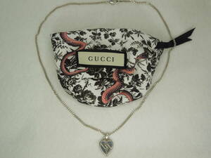 GUCCI グッチノットハートシルバー Ag925 ネックレス 