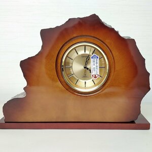 シチズンクォーツ・年輪置時計・レトロ時計・No.230521-09・梱包サイズ100