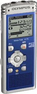 【中古】 OLYMPUS オリンパス ICレコーダー Voice-Trek 4GB リニアPCM対応 BLU ブルー V