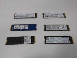 [中古] SSD M.2 NVMe 128GB - 512GB 6本セット （Patoriot Samsung WesternDigital Toshibaなど）