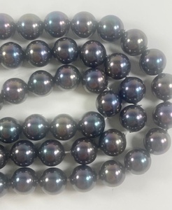 ◎ウィンクパールブラック系6mm 61粒 ネックレス