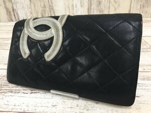 168A CHANEL シャネル カンボン マトラッセ 財布 ウォレット【中古】