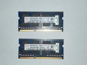 hynix ノートPC用メモリ PC3L-12800S 4GB×2枚 (8GB) 204PIN