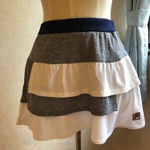 ★FILA★VL2313 スコート M ホワイト×ネイビーUSED★