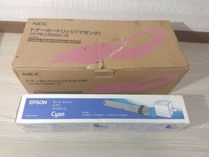 【AW427】 未使用品 プリンター カートリッジ おまとめ 2点 EPSON NEC トナーカートリッジ ET マゼンタ シアン