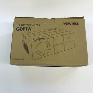 【1円オークション】 YOWHICK GDP1W プロジェクター 小型 4K対サポート 家庭用・ビジネス両用＆100"スクリーン付き TS01A000582