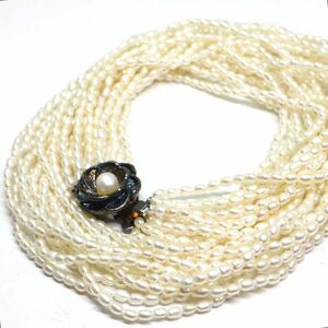 《アコヤ本真珠3連ネックレス》A 約37.6g 約44cm pearl necklace ケシパール ジュエリー jewelry CC0/CC0