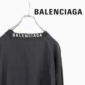 2023SS BALENCIAGA バレンシアガ デストロイ加工 長袖 カットソー ロンT Tシャツ size 2 739783 0211584