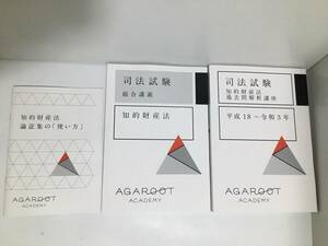 新品未使用　アガルート　知的財産法　知財法　総合講義　論文過去問解析講座　論証集の使い方　　予備試験　司法試験 　