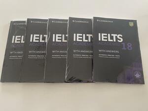 IELTS 18 academic including CD-ROM. 5 books in total 