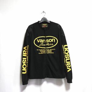 希少【vanson】long sleeve mesh zip jacket blouson / t-shirt /バンソン/ジップ/ジャケット レーシング バイクウェア ブラック 