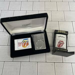 E014-T21-121 ◎ Zippo ジッポー The Rolling Stones FORTY LICKS 喫煙具 ケース付き 2点 まとめ