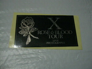 X エックス / ROSE & BLOOD : LIVE PHOTOGRA ステッカー X JAPAN YOSHIKI HIDE TOSHI TAIJI PATA