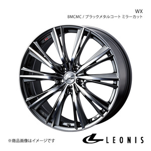 LEONIS/WX シーマ F50 4WD アルミホイール1本【19×8.0J 5-114.3 INSET38 BMCMC(ブラックメタルコート ミラーカット)】0033912