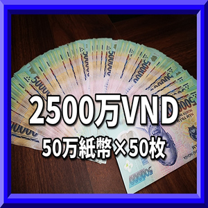 ベトナムドン/50万紙幣50枚/2500万VND