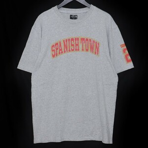 STUSSY SPANISH TOWN プリントTシャツ Lサイズ グレー ステューシー スパニッシュタウン 半袖カットソー