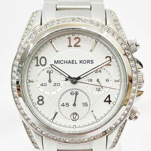 稼働品　MICHAEL KORS マイケルコース MK-5165 デイト クォーツ クロノグラフ メンズ腕時計 コマ付き　05-0415
