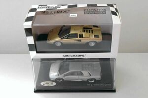 ランボルギーニ・カウンタック LP400 & ディアブロ (1/43 訳あり中古品) ミニチャンプス Lamborghini Countach LP400 / ビテス Diablo