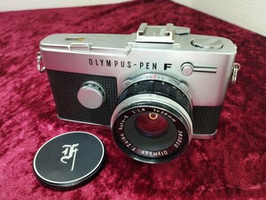 【委託品】 OLYMPUS PEN-FT Zuiko 38mm 1.8 シャッターOK 速度変化有り フィルムカメラ オリンパス ペン F レンズ付 1円スタート売り切り