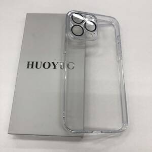 ★【在庫処分価格】HUOYUO iPhone 15 Pro Max スマホケース 6.7インチ クリア カメラレンズ一体型☆C04-056a