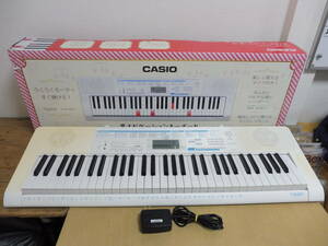 「6052/T2D」CASIO カシオ 光ナビゲーションキーボード LK-311 18年製 キーボード ホワイト 電子ピアノ 音出し確認済 元箱付 中古 現状品