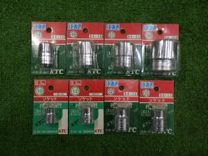 KTC ◇ソケットセット◇ B4-12/13/14/19/22/30W(差込角12.7mm) B3-10/12 (差込角9.5mm) 工具 未使用品 240418