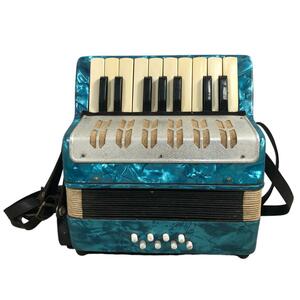 アコーディオン ミニサイズ 17鍵盤 8ベース ブルー 楽器 機材 アートアンドビーツ 動作確認済み