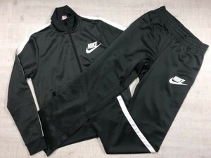 ナイキ NIKE スポーツ ストリート ダブルジップ トラックスーツ ハイネック ジャージ上下セットアップ レディース M チャコールグレー