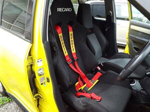 レカロシート　スイフトスポーツ用レール付　社外シートベルトも付けます　ZC３１S　１円売り切り　リクライニングOK　