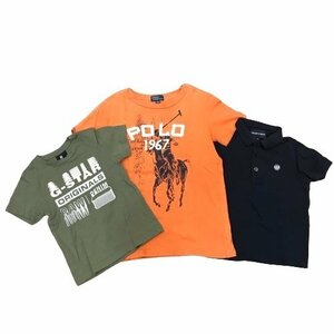 子供服　Tシャツ 3枚　POLO ポロラルフローレン 130㎝/エンポリオアルマーニ 106㎝/G-STAR RAW ジースター 104㎝ キッズ 服 MB fe ABD2