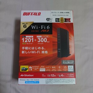 BUFFALO AirStation 無線LANルーター WSR-1500AX2S-BK（ブラック） 11ax Wi-Fi6 対応 送料無料！