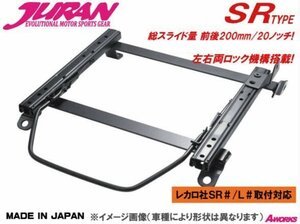 JURAN シートレール SRタイプ レカロSR2 SR3 SR4対応 /ホンダ フィット(FIT) GD1 GD2 GD3 GD4【運転席側 H201】