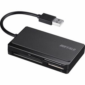 【新品】バッファロー USB2.0 マルチカードリーダー ケーブル収納モデル ブラック BSCR300U2BK