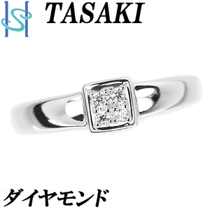 タサキ 田崎真珠 ダイヤモンド 0.09ct K14 ホワイトゴールド 誕生石 4月 TASAKI 送料無料 美品 中古 SH95315