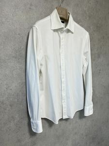 【DESIGNWORKS】定価約70%OFF 定番ストレッチジャージシャツ　デザインワークス　46 ホワイト 白 長袖 ドレスシャツ 