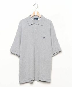 「FRED PERRY」 半袖ポロシャツ LARGE グレー メンズ
