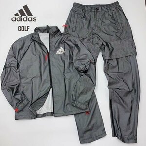 ★新品★adidas アディダス ゴルフ レイン スーツ セット 上下 FI7905 黒 M