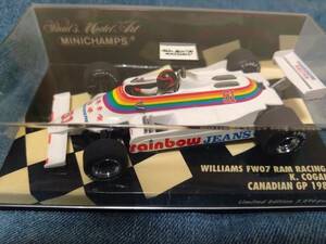 1/43 MINICHAMPS 1980年カナダGP ウィリアムズFW07#51 K・コーガン　【台紙日焼け】