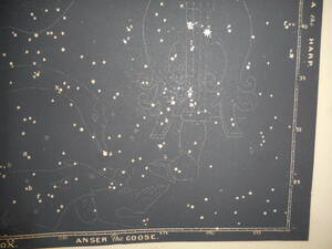 即決アンティーク、天文、天体、星座早見盤、石版画、1849年『バリット星図ミッチェル版』Star map, Planisphere, Celestial atlas