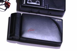 AIWA HS-PX70 ポータブルカセットプレーヤー panasonic rn-125 マイクロカセットレコーダー　昭和レトロオーディオ機器 アイワジャンク品